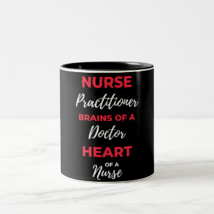 Krankenpfleger Gehirne eines Arzthelfs Herz Zweifarbige Tasse