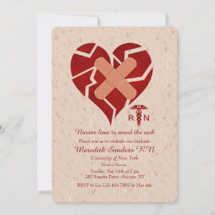 Krankenpfleger Liebe, um den kranken Abschluss ein Einladung