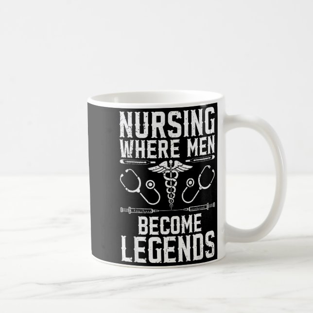 Krankenpfleger männliche Pflegekraft Student Mann  Kaffeetasse (Rechts)