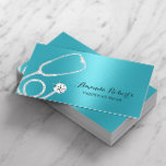 Krankenpfleger Moderne Türkis Metallische Medizin Visitenkarte<br><div class="desc">Krankenpfleger Moderne türkisfarbene Metallic Medical Business Cards.</div>