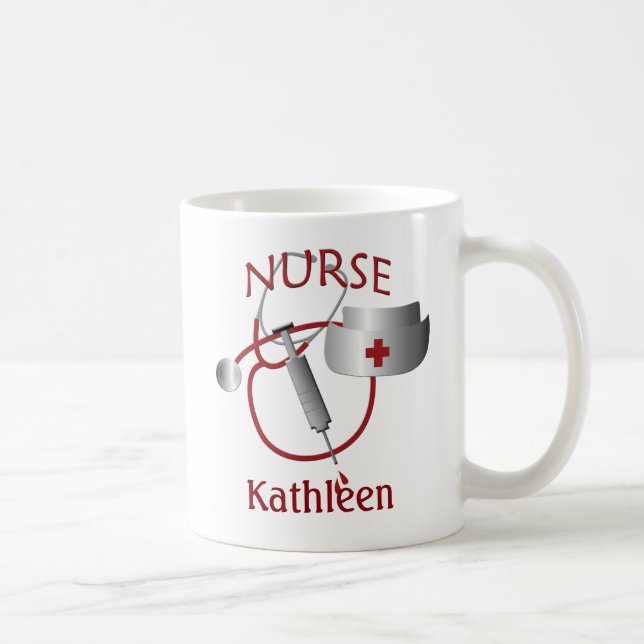 Krankenpfleger Name Nurse Custom Tasse (Rechts)