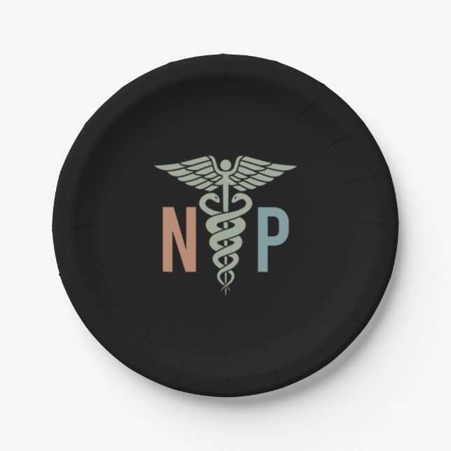 Krankenpfleger NP Nursing School Grad Pappteller (Vorderseite)