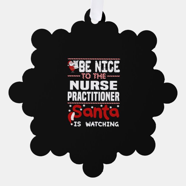 Krankenpfleger Ornament Karte (Vorderseite)