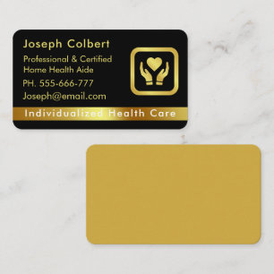 Krankenpfleger Pflege der modernen Goldenen Medizi Visitenkarte