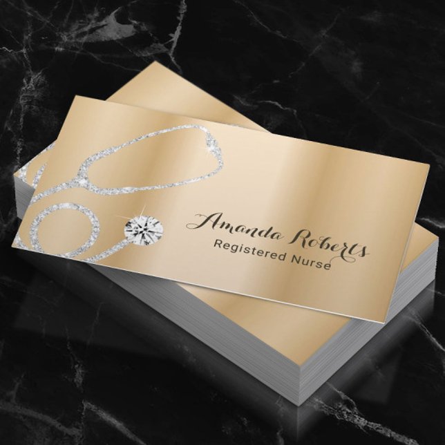 Krankenpfleger Pflege der modernen Goldenen Medizi Visitenkarte (Von Creator hochgeladen)