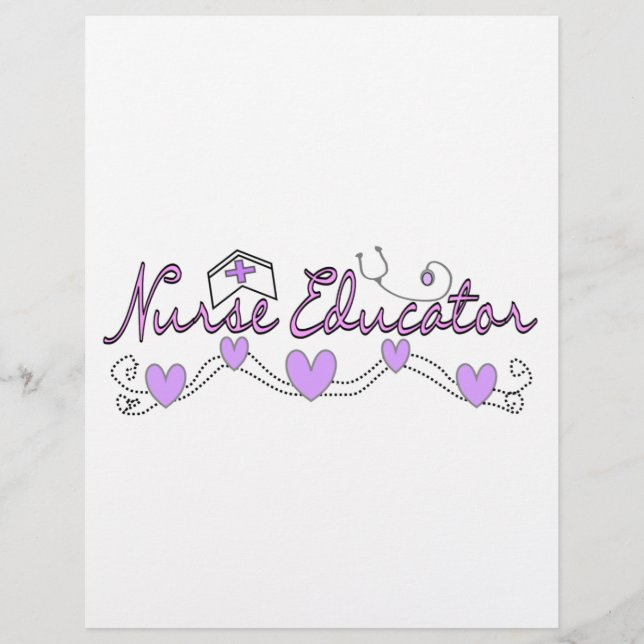 Krankenpfleger Pink Herzdesign Flyer (Vorne)