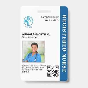Krankenpfleger-QR-Code Medizinisches Zentrum Foto- Ausweis