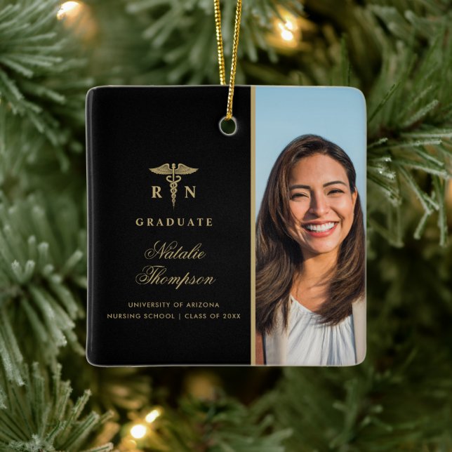 Krankenpfleger registrierter Krankenpfleger Abschl Keramikornament (Baum)