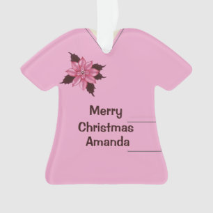 Krankenpfleger Scrubs Uniform Christmas Pink 3 Ornament