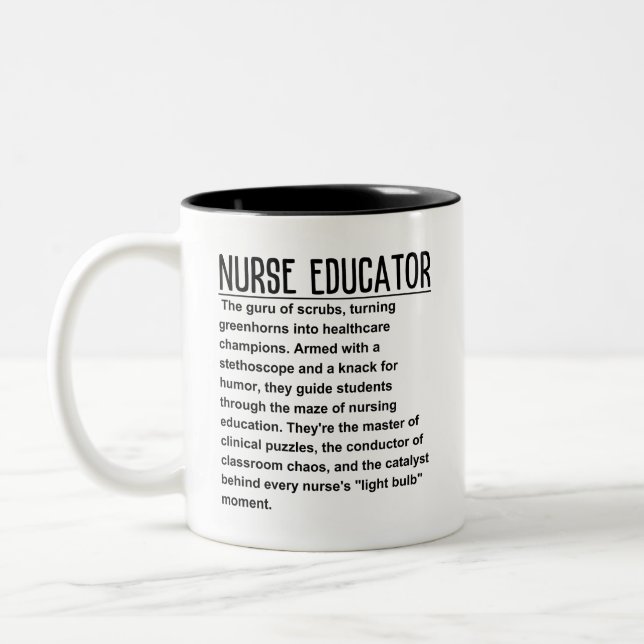 Krankenpfleger Zweifarbige Tasse (Links)