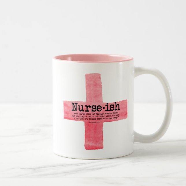 Krankenpflegerin Zweifarbige Tasse (Rechts)