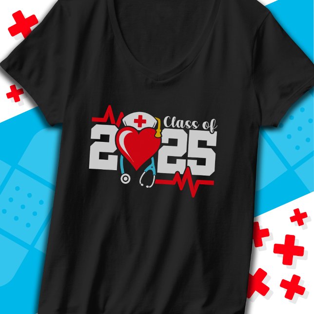 Krankenpflegerstudium 2025 Abschluss für Krankenpf T-Shirt (Von Creator hochgeladen)
