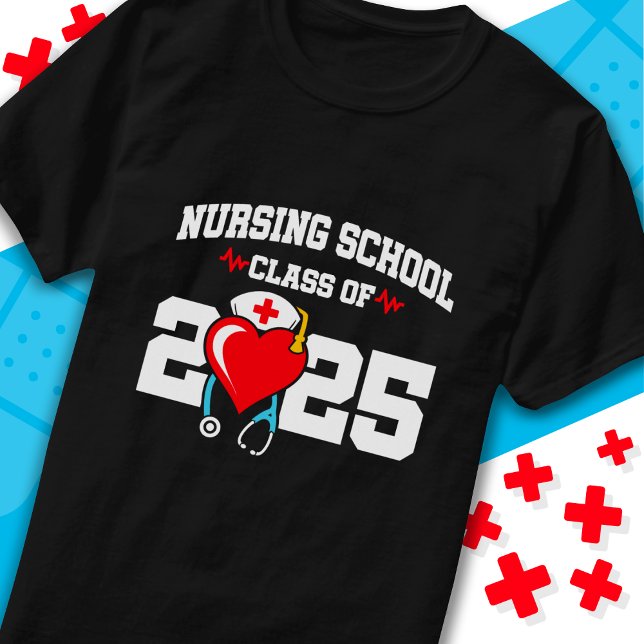 Krankenpflegerstudium 2025 Abschluss für Krankenpf T-Shirt (Von Creator hochgeladen)