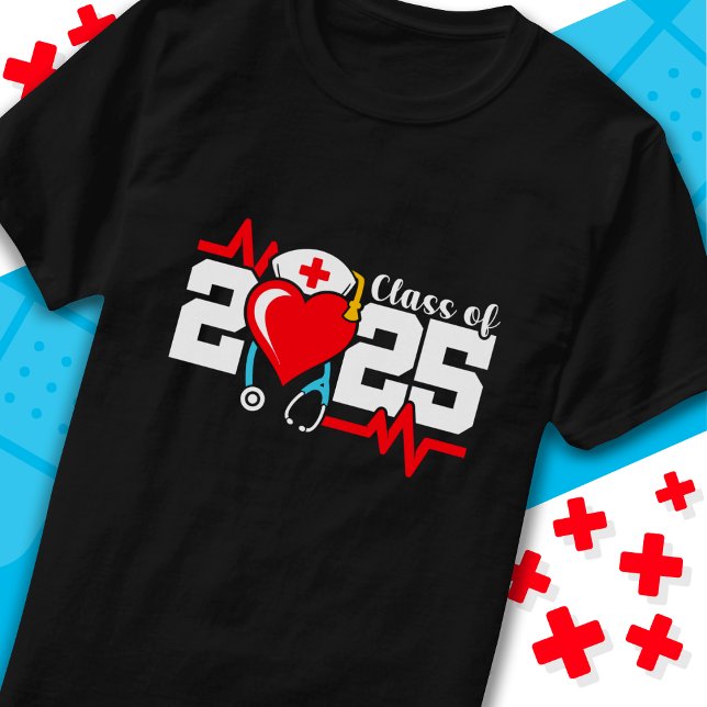 Krankenpflegerstudium 2025 Abschluss für Krankenpf T-Shirt (Von Creator hochgeladen)