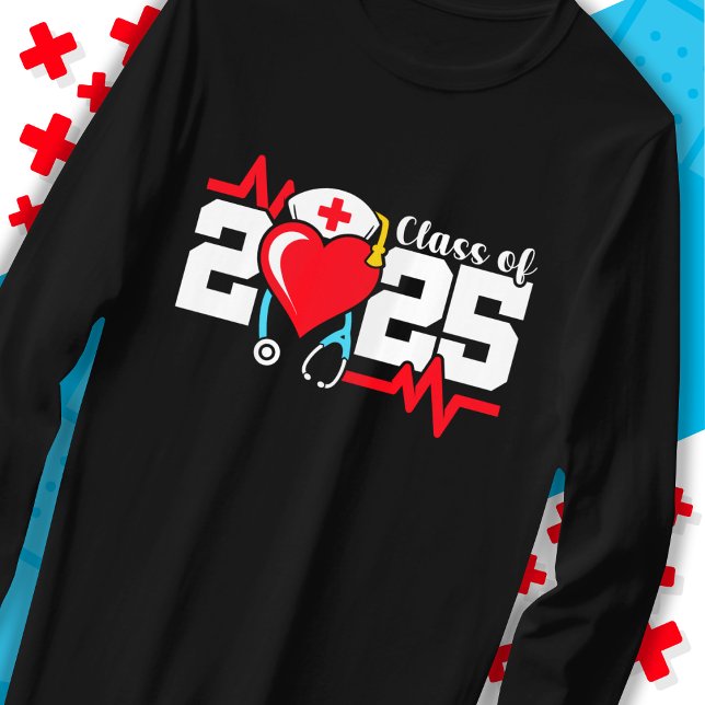 Krankenpflegerstudium 2025 Abschluss für Krankenpf T-Shirt (Von Creator hochgeladen)