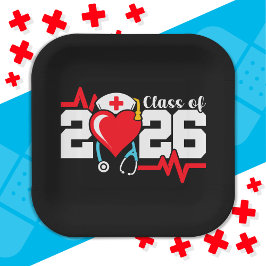 Krankenpflegerstudium 2026 Abschluss Nurse Pappteller