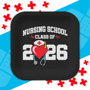 Krankenpflegerstudium 2026 Abschluss Nurse Pappteller