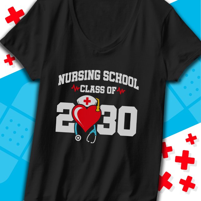Krankenpflegerstudium 2030 Abschluss für Krankenpf T-Shirt (Von Creator hochgeladen)