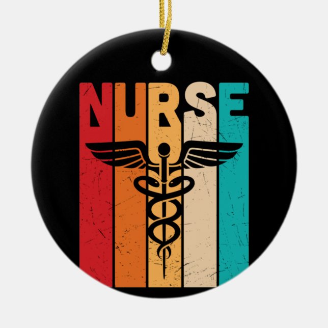 Krankenpflegeschenk Keramik Ornament (Vorne)