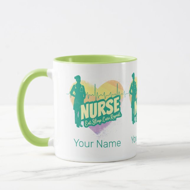 Krankenpflegeschule für Vintagen Abschluss Tasse (Links)