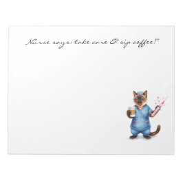 Krankenpflegeset Notepad mit Niedlichem Cat Holdin Notizblock