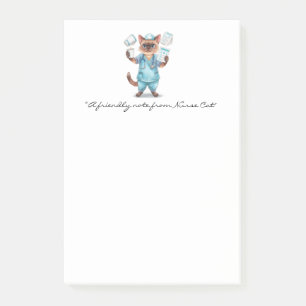 Krankenpflegeset Notepad mit Niedlichem Cat Holdin Post-it Klebezettel