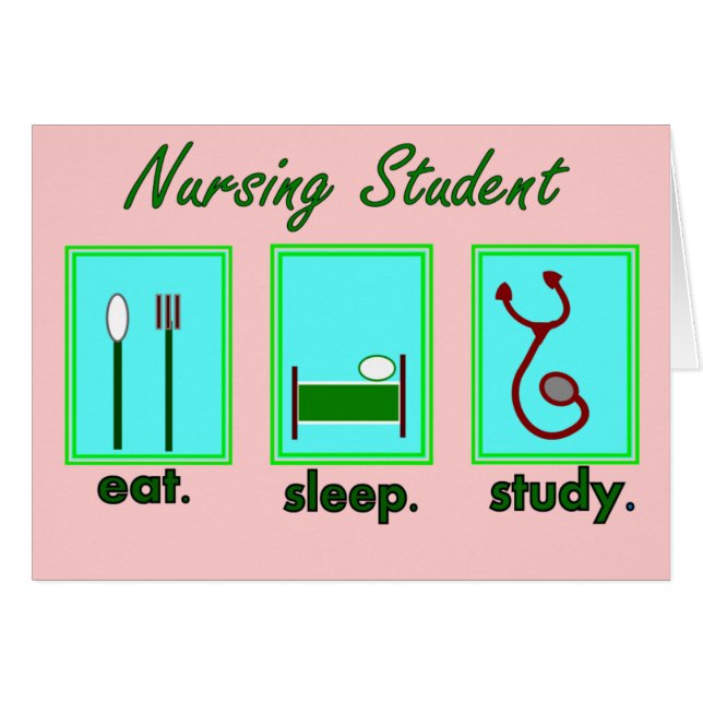 Krankenpflegestudent essen Schlafstudie (Vorderseite (Horizontal))