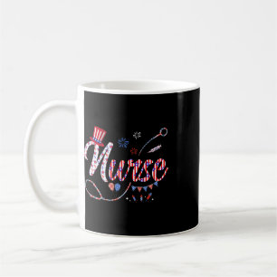 Krankenschwester 4. Juli Amerikanische Flagge Unab Kaffeetasse