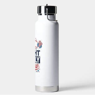 Krankenschwester 4. Juli Nachtbesatzung Patriotisc Trinkflasche