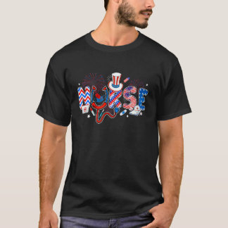 Krankenschwester 4. Juli Stethoskop Amerikanische T-Shirt
