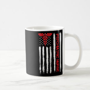 Krankenschwester, amerikanische Fahne, Psychische Kaffeetasse