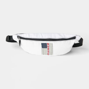 Krankenschwester Amerikanische Flagge Vintage Grav Bauchtasche