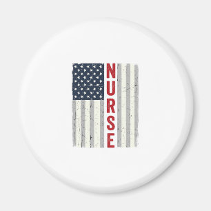Krankenschwester Amerikanische Flagge Vintage Grav Magnet