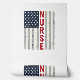 Krankenschwester Amerikanische Flagge Vintage Grav Tapete
