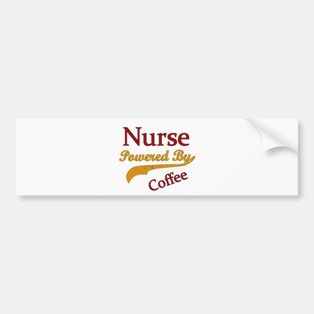 Krankenschwester angetrieben durch Kaffee Autoaufkleber (Vorne)
