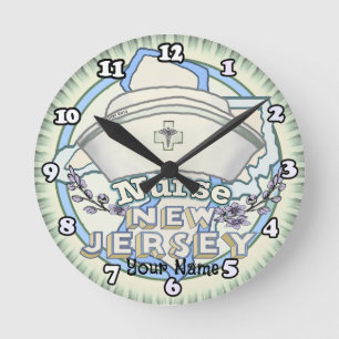 Krankenschwester aus New Jersey Runde Wanduhr