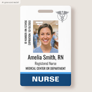 Krankenschwester Ausweis Foto Logo RN Personal Mod