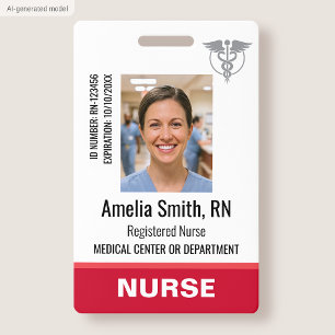 Krankenschwester Ausweis Foto Logo RN Personal Mod