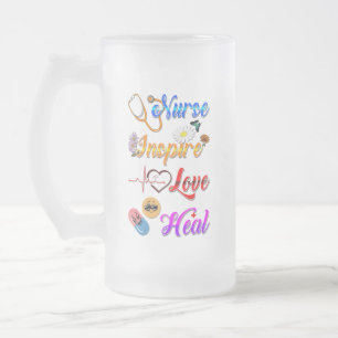 Krankenschwester Barware Inspirieren Liebe Heilen Mattglas Bierglas