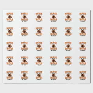 Krankenschwester bei Tag, Hexe bei Nacht Halloween Geschenkpapier