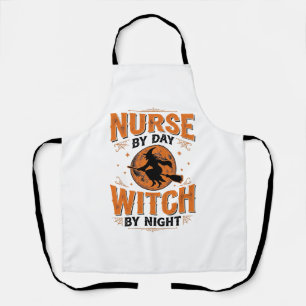 Krankenschwester bei Tag, Hexe bei Nacht Halloween Schürze