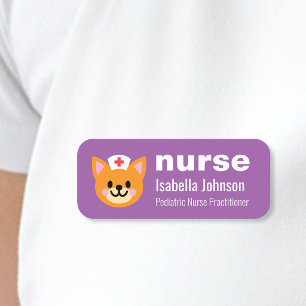 Krankenschwester Benutzerdefinierter Name Süße Kat Namensschild