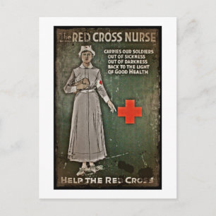 Krankenschwester bittet um Spenden WWI Postkarte