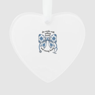 Krankenschwester Blumen-Schleife Stethoskop Vintag Ornament