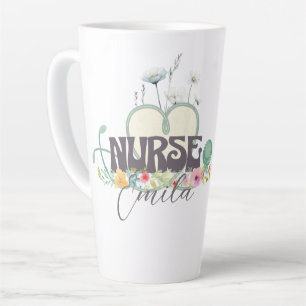Krankenschwester Blumengarten Ihr Name Milchtasse