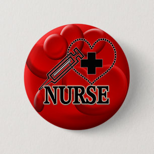 KRANKENSCHWESTER-BLUTZELLE-SPRITZE-HERZ-LOGO BUTTON