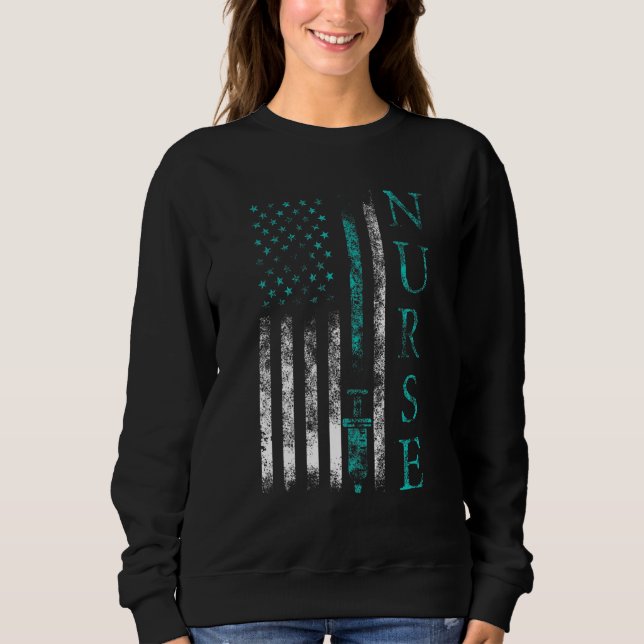 Krankenschwester Brief Initial Registrierte Kranke Sweatshirt (Vorderseite)