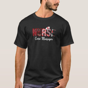 Krankenschwester Case Manager Stethoskop Leoparden T-Shirt
