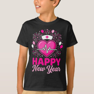 Krankenschwester-Crew Herzschlag Nye Silvesterpart T-Shirt