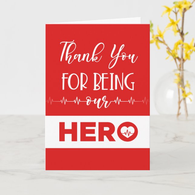 Krankenschwester danke Doktor Hero Karte (Gelbe Blume)